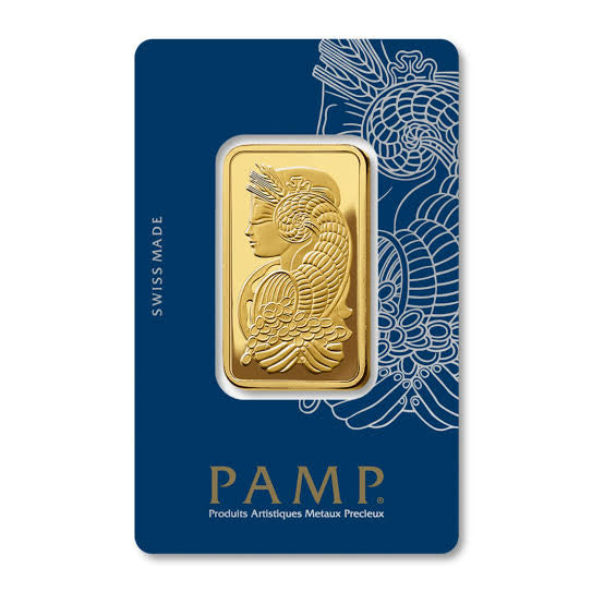 1oz Gold PAMP Lady Fortuna Minted Bar