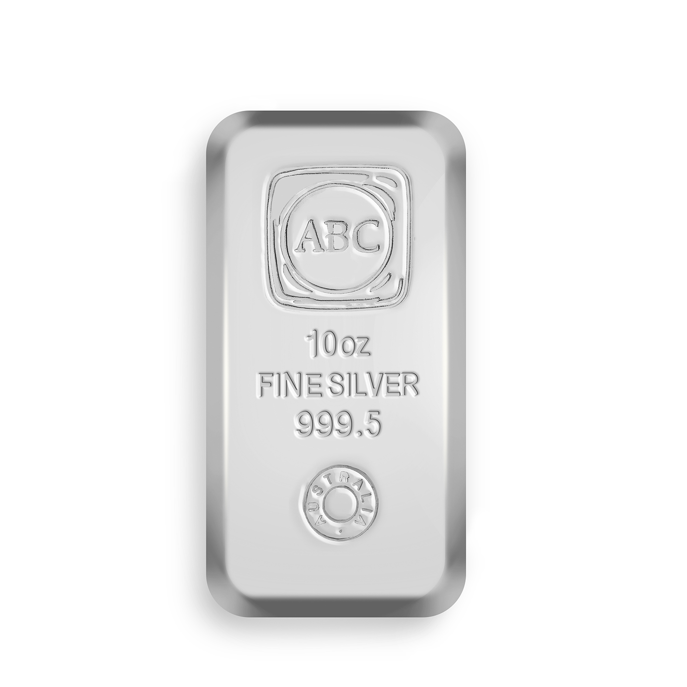 10oz Silver ABC Bullion Cast Bar