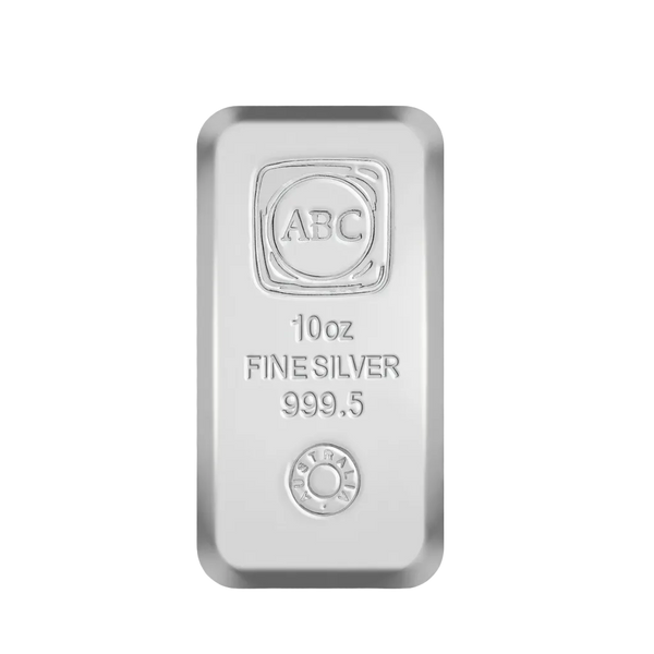 10oz Silver ABC Bullion Cast Bar