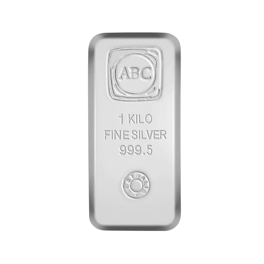1kg Silver ABC Bullion Cast Bar