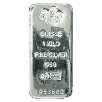 1kg Silver PAMP Suisse Cast Bar (Buyback)