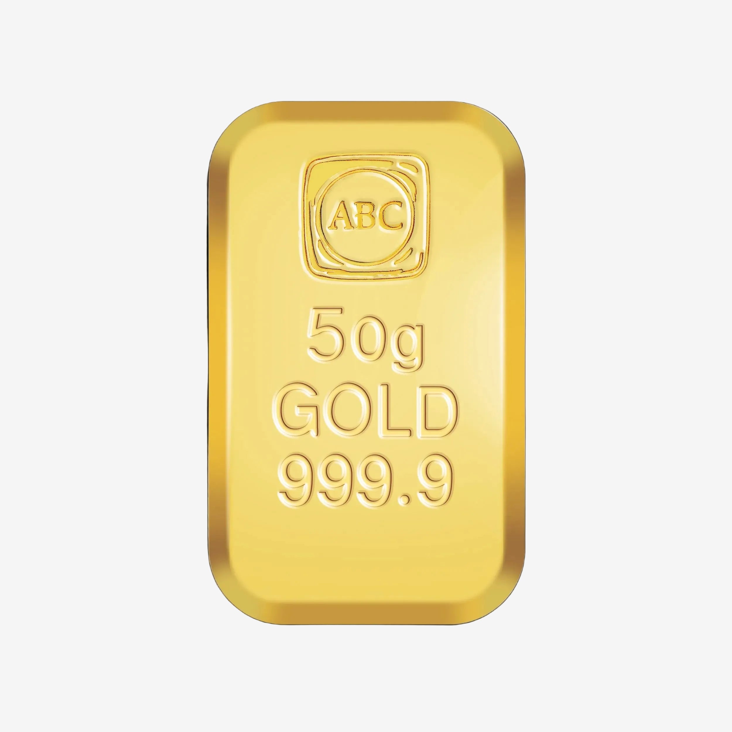 50g Gold ABC Bullion Cast Bar