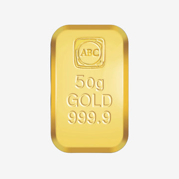 50g Gold ABC Bullion Cast Bar
