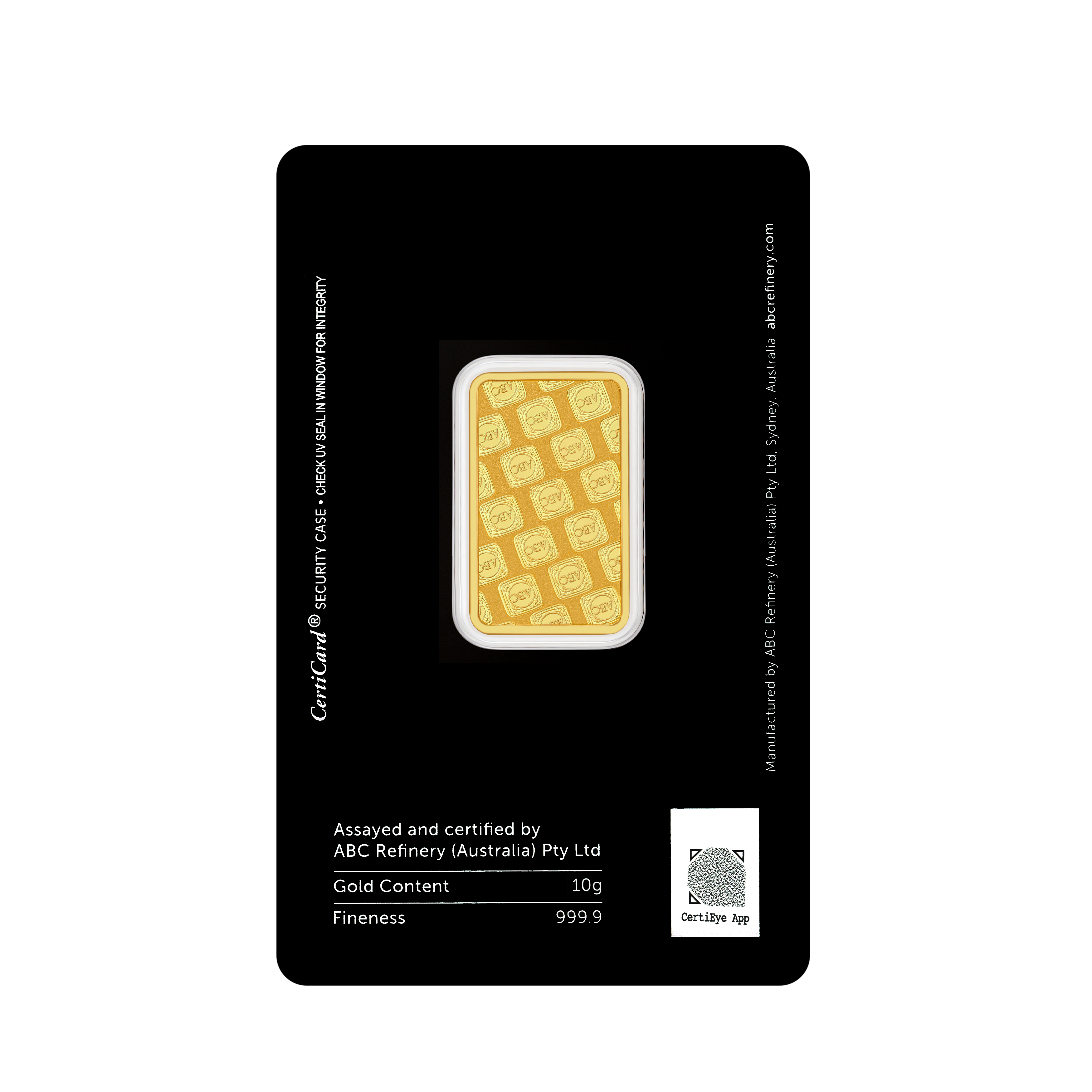10g Gold ABC Bullion Minted Tablet