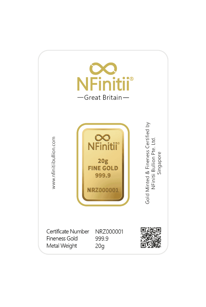20g Gold NFinitii Rosato Minted Bar