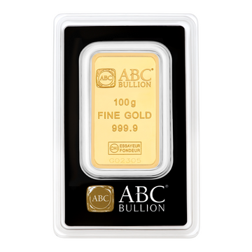 100g Gold ABC Bullion Minted Bar