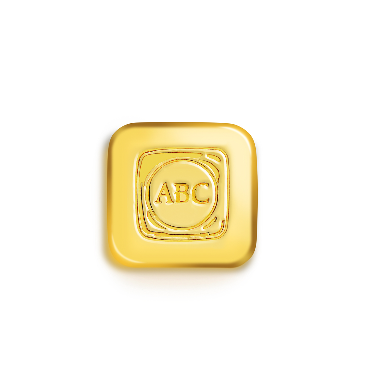 1oz Gold ABC Bullion Cast Bar